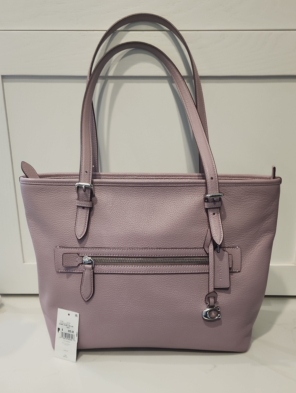 Coach Taylor Faded PURPLE Pebbled Leather Tote